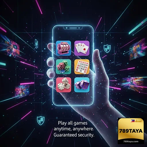 User enjoying casino games on 789taya mobile app