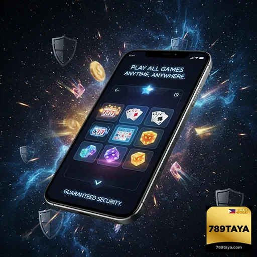 Mobile player enjoying casino games on 789taya app